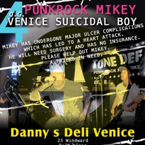 Mar 30: TONE DEF * Live Punk Rock Karaoke Benefit Concert for Mike Samuelson at Danny's Deli